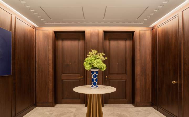 Private lobby at show apartment