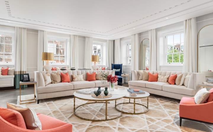Living room at show apartment