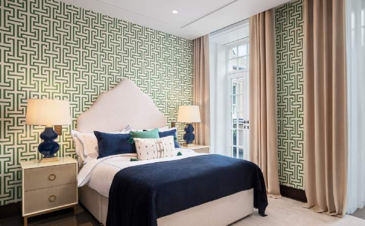 Master bedroom at show apartment