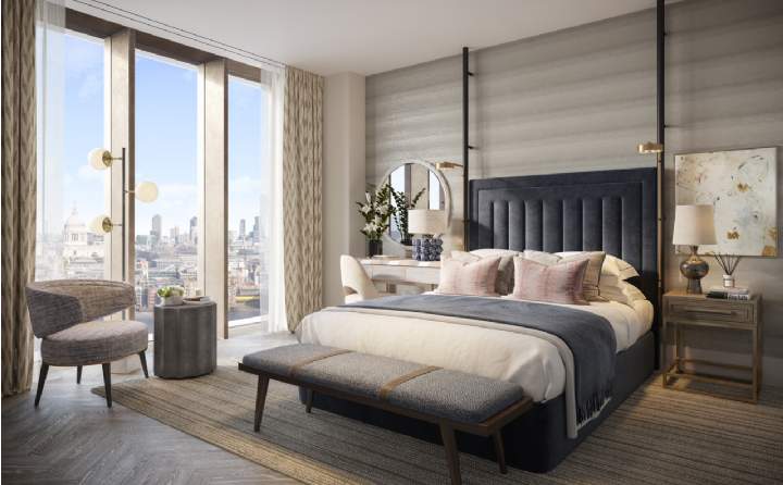 Bedroom in Triptych Bankside