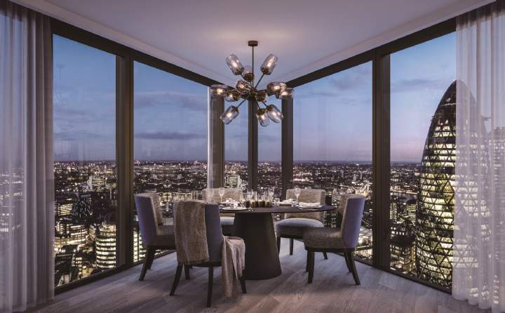 dining area in One Bishopsgate Plaza dining area in One Bishopsgate Plaza
