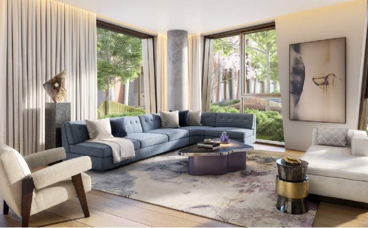 1 Bed living room