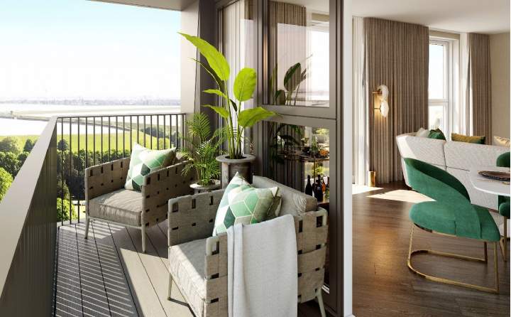 balcony in an apartment of Eden Grove balcony in an apartment of Eden Grove