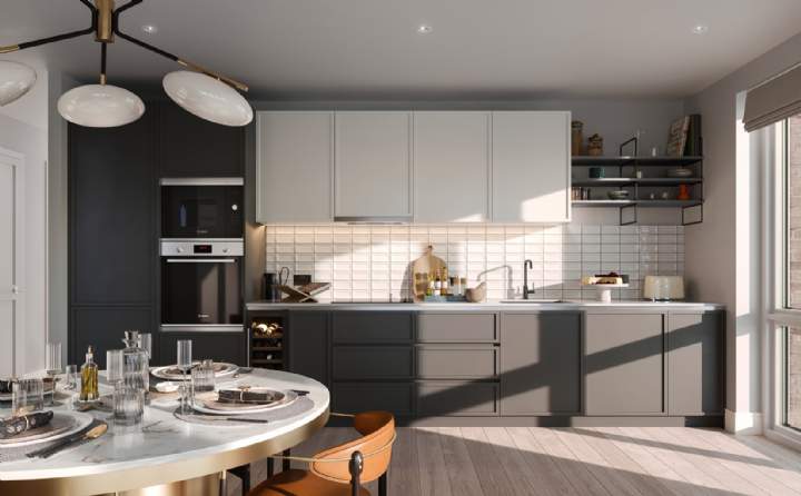 Open kitchen and dining room Open kitchen and dining room