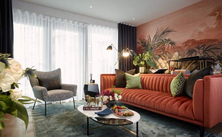 Living room in a two-bed show apartment Living room in a two-bed show apartment